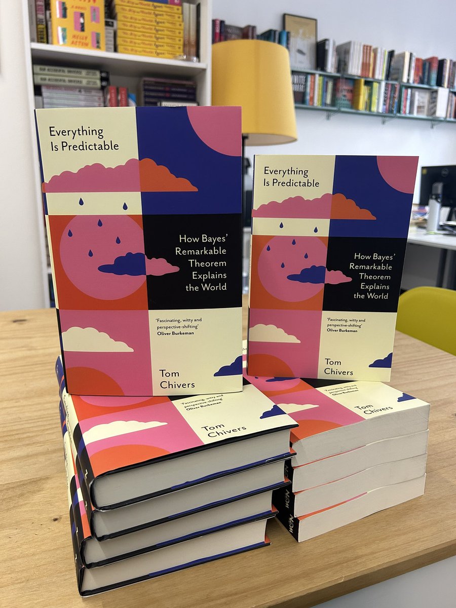 Here’s a stack of beautiful finished copies of Everything Is Predictable: How Bayes’ Remarkable Theorem Explains the World, by @TomChivers. Coming from @wnbooks later this month @jennyjennylord @JanklowUK