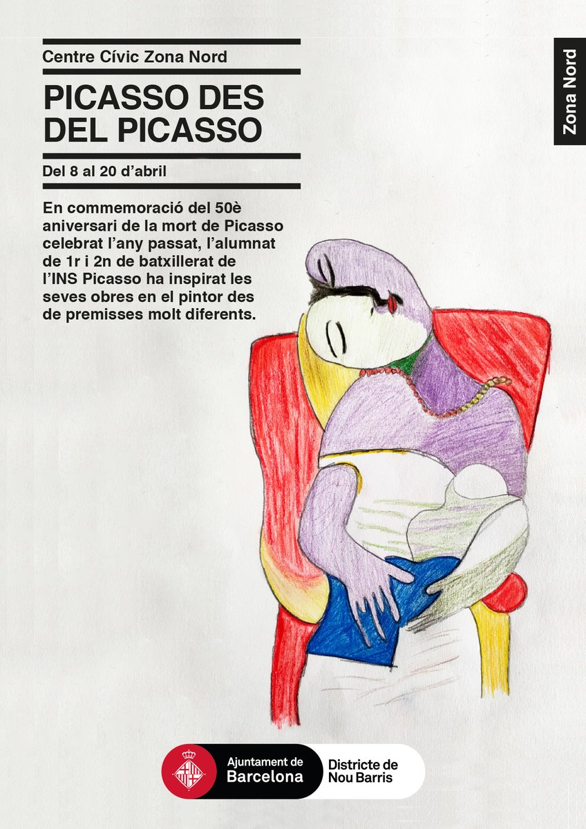 Institut Picasso (@institutpicasso) on Twitter photo Aquest dilluns l'alumnat del Batxillerat Plàstic del centre inaugura exposició al <a href="/CCZonaNord/">Centre Cívic Zona Nord</a> No us la podeu perdre ! Aquest dilluns l'alumnat del Batxillerat Plàstic del centre inaugura exposició al <a href="/CCZonaNord/">Centre Cívic Zona Nord</a> No us la podeu perdre !
