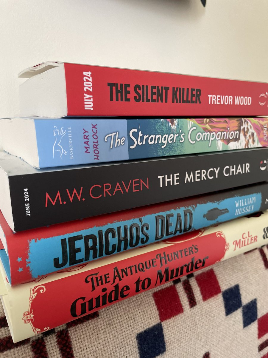 Home from a short writing trip to exciting book post from @TrevorWoodWrite @MWCravenUK @WHusseyAuthor @CLMillerAuthor @BaskervilleJMP @panmacmillan @HoZ_Books @QuercusBooks