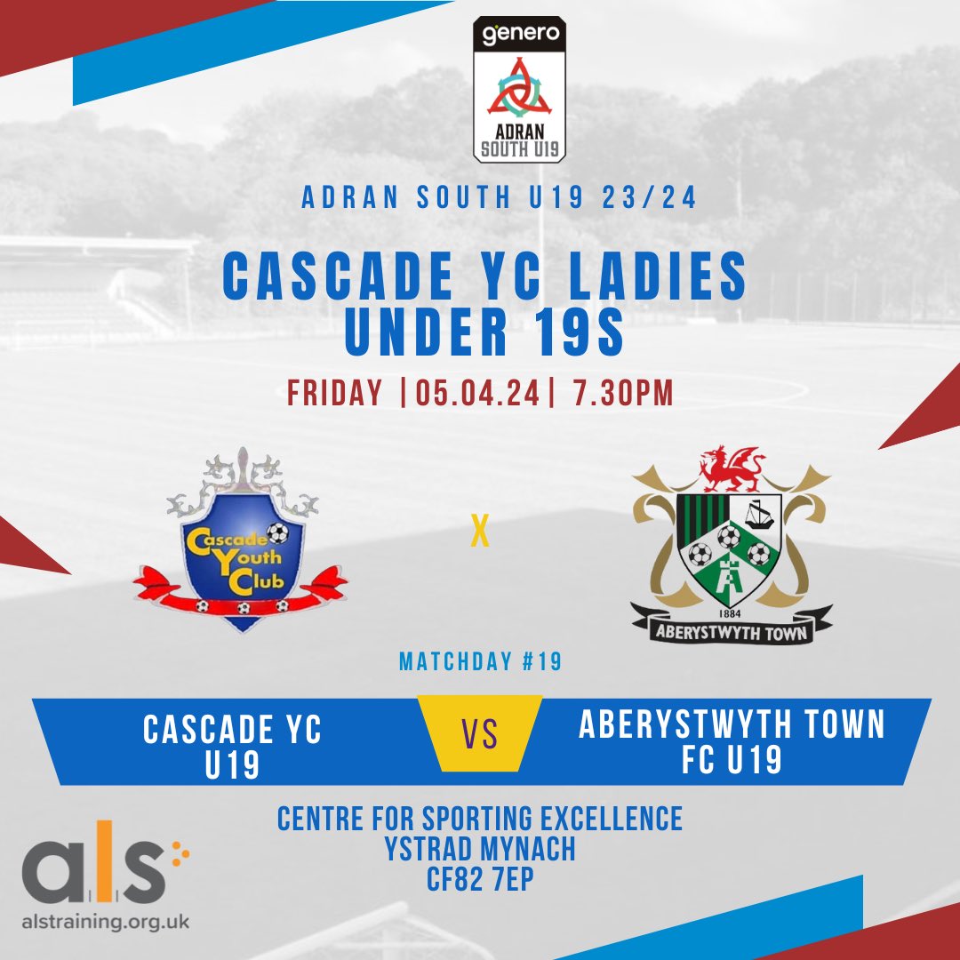 🚨 MATCHDAY 🚨 The penultimate game for our 19s this evening as they welcome @AberTownWomen to @CSEYstradMynach Good Luck Girls 👊🏼 #UpTheCade 💙❤️