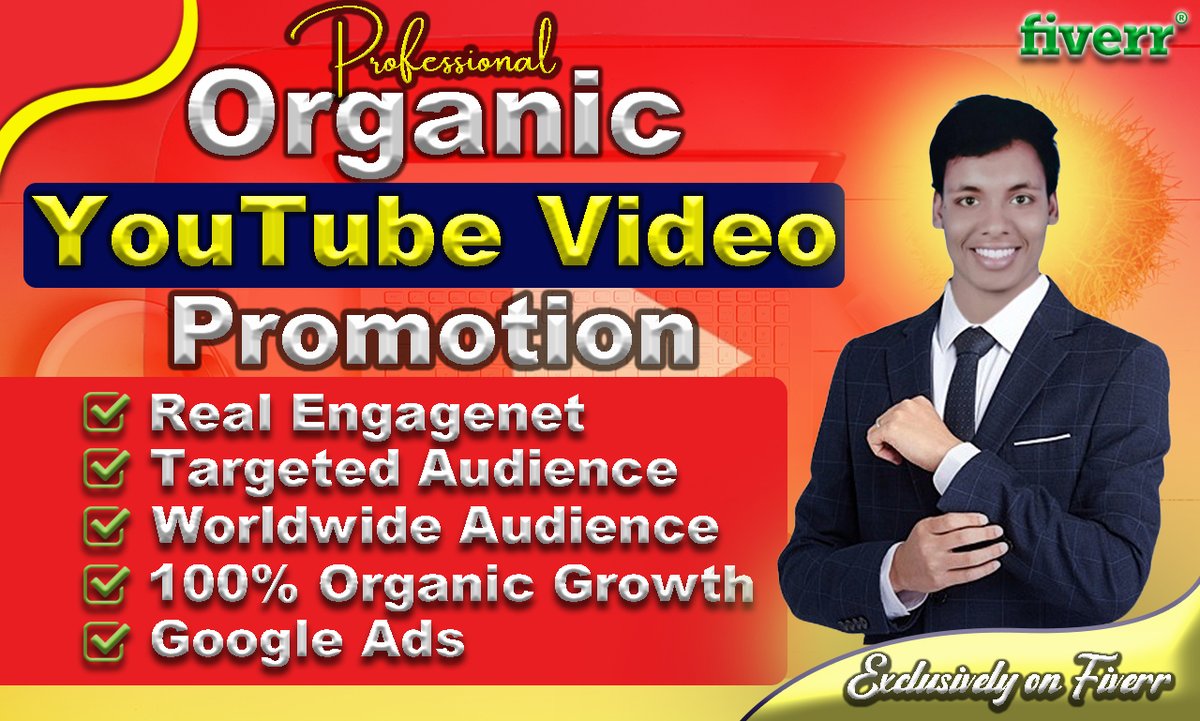 I will do organic youtube video promotion to real audience

#DigitalMarketing 
#digitalsignage 
#ContentCreators
#ViralVideo
#YouTubeMarketing
#TrendingNow
#SubscribeNow
#VideoPromotion
#ShareTheLove
#CreatorsCorner
#YouTubeFam
#DiscoverMore
#VideoContent
#YouTubeChannel