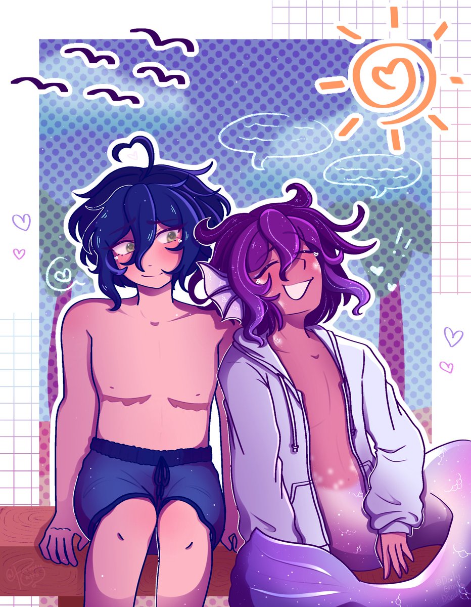 61 | my Secret Valentine for my friend, Ves! 💜💙
#KokichiOuma #DanganronpaV3 #ShuichiSaihara #Saiouma