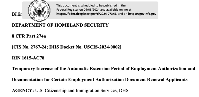 1/ On Monday, US immigration officials are renewing a rule to automatically extend work authorization in the case of agency processing delays. This is good news! But there’s a lot of progress that can be made outside government to help STEM experts at risk of losing status...🧵