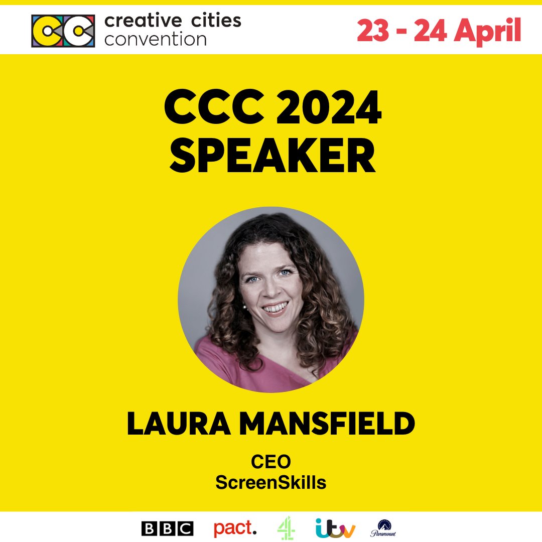 👏#CCC2024! 👏 We added more speakers for our event. In her first public appearance since being appointed as CEO of @UKScreenSkills, Laura Mansfield will discuss the critical importance of skills in maintaining the screen industries’ creative excellence & global competitiveness.