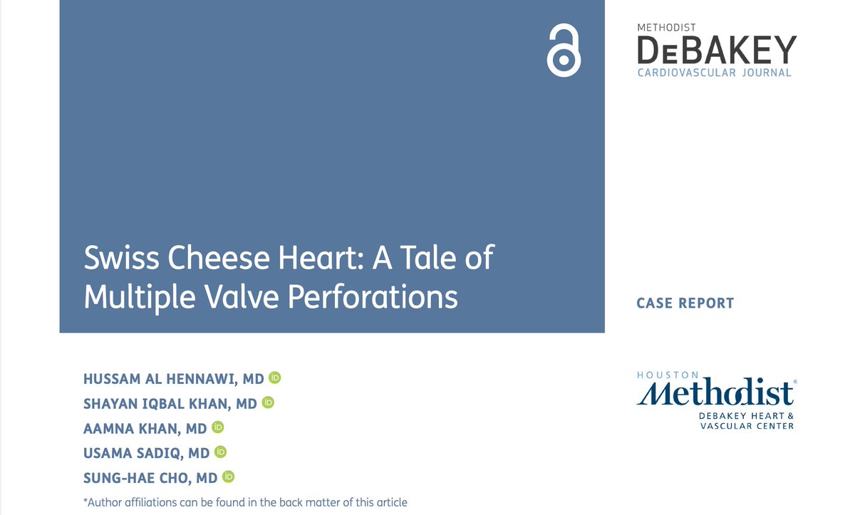Swiss Cheese Heart: A Tale of Multiple Valve Perforations!

journal.houstonmethodist.org/articles/10.14…