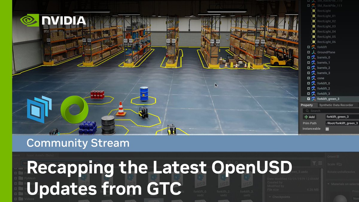 ICYMI—watch the NVIDIA team recap #OpenUSD highlights from #GTC24 announcements, sessions, demos, and more. 📺 nvda.ws/3VTUW3E