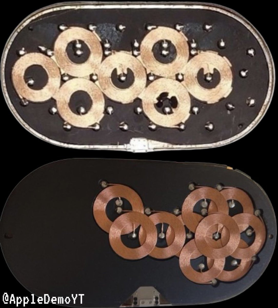 Prototype Apple AirPower 16 coil (PROTO1) and 22 coil (PROTO2) variants side by side. It’s interesting to see how a near complete redesign of both of the PCB and the placement of the coils was done between the two prototype stages. Will make a video about these! #appleinternal