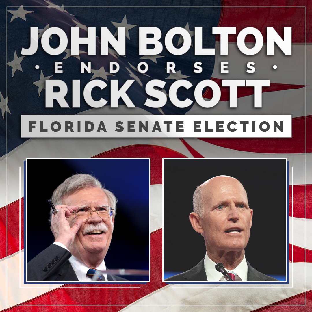 I am proud to endorse @ScottforFlorida for Senate. His long and proven track record of keeping Americans safe is admirable and much needed. He has always led by example and I trust Rick to put America's security first. Read my full statement here: boltonpac.com/2024/04/ambass…