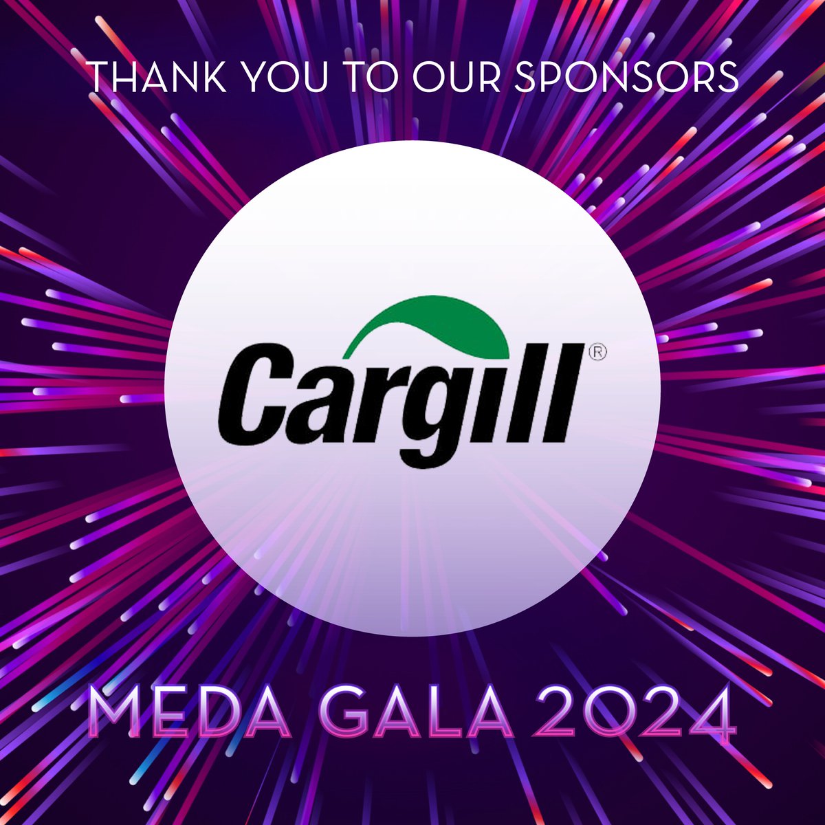 A huge thank you to @Cargill for becoming a sponsor for the MEDA Gala. Together we are empowering BIPOC Entrepreneurs & celebrating their achievements within our communities. We are grateful for your support & are excited to celebrate with you on May 17th at U.S. Bank Stadium.