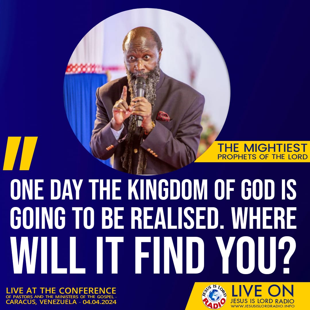 The Kingdom of God is at hand.

Make sure you are found ready for the Lord's coming.
#ElRaptoEstáCerca