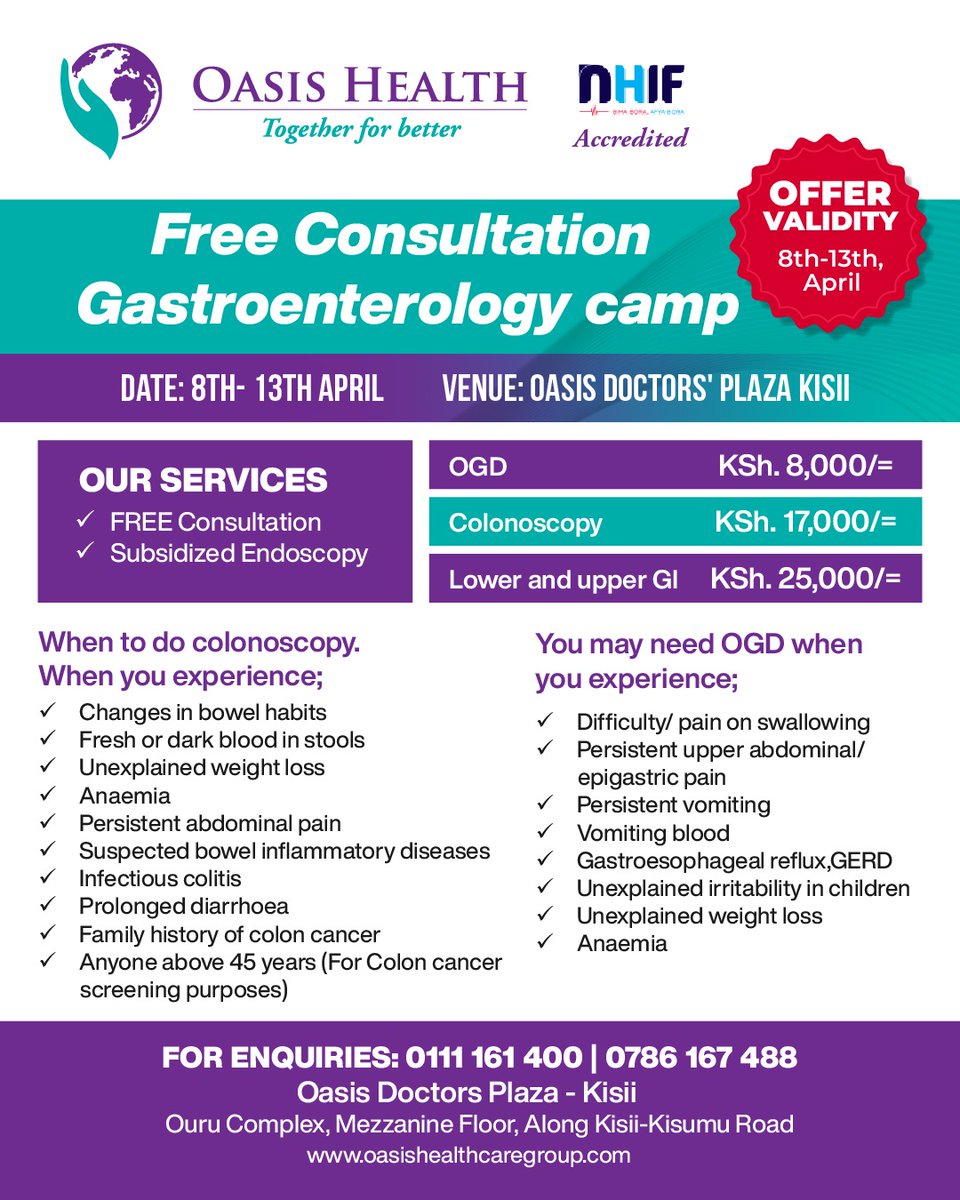 Preventive health care. Grab this opportunity! #Gastroenterology #Endoscopy #OGD #Colonoscopy #ColonCancer #Togetherforbetter 
#MedicalCamp