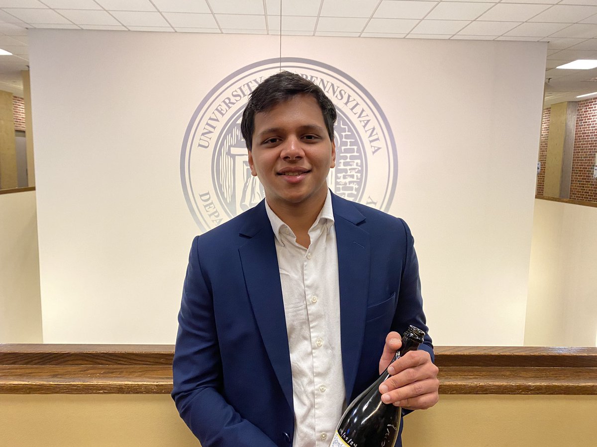 Congratulations to Hriday Shah on his Master’s Thesis (M.S) Defense! @PennChemistry