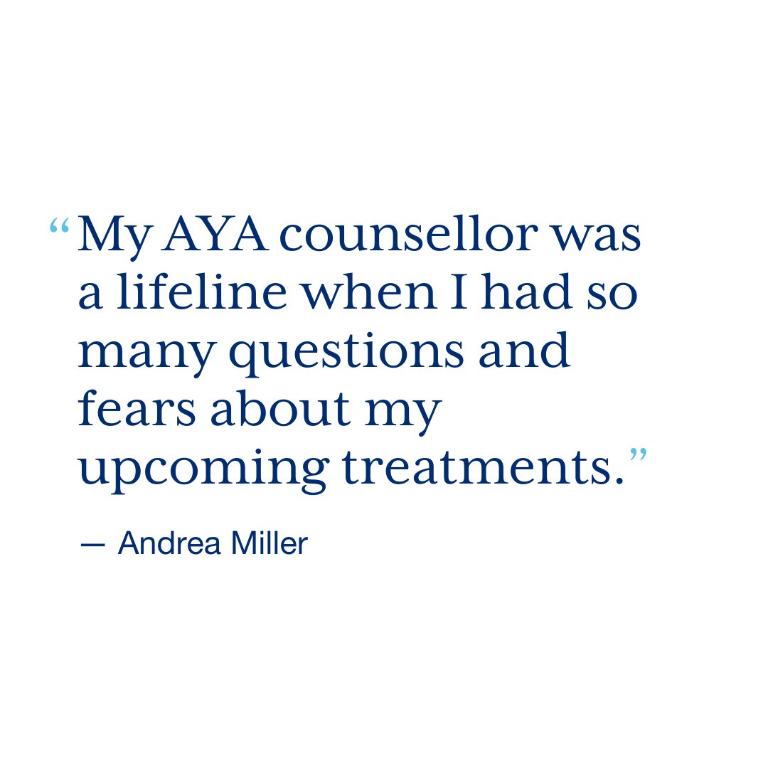 The first week of April is Adolescent and Young Adult (AYA) Cancer Awareness Week. Donor support is crucial to our @ayaprogram at The Princess Margaret, which provides personalized supportive care related to concerns common to young adults with cancer.