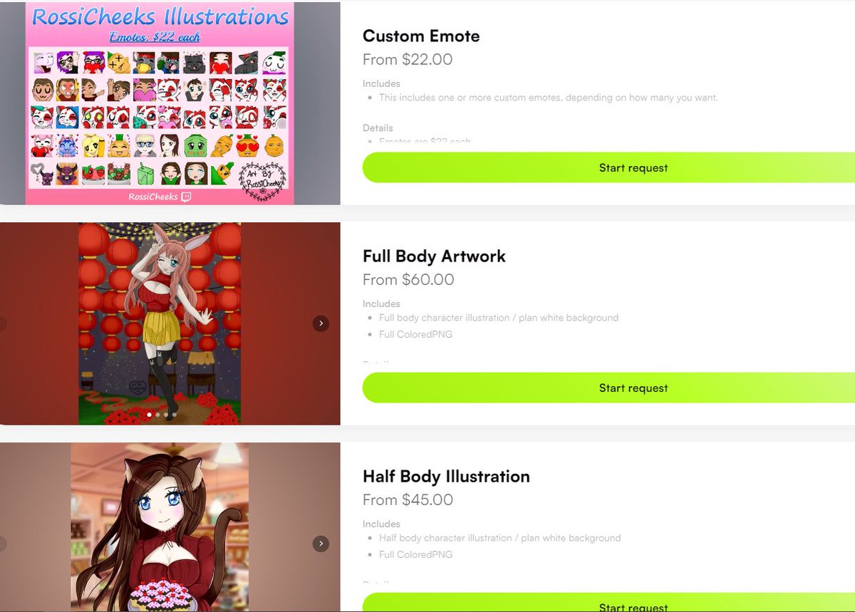 ‼️RTs appreciated! 

🌹Emotes and Character Illustrations Available!🌹
✨Cute chibi emotes and Anime Style Characters

Link: vgen.co/RossiCheeks