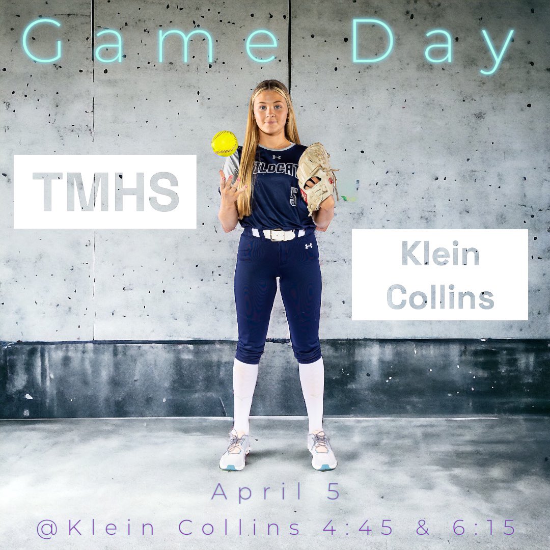 SoftballTMHS's tweet image. It’s the best day of the week! GAME DAY! 
@ Klein Collins 
4:45 &amp;amp; 6:15
#BeSomeone
#KeepChasing