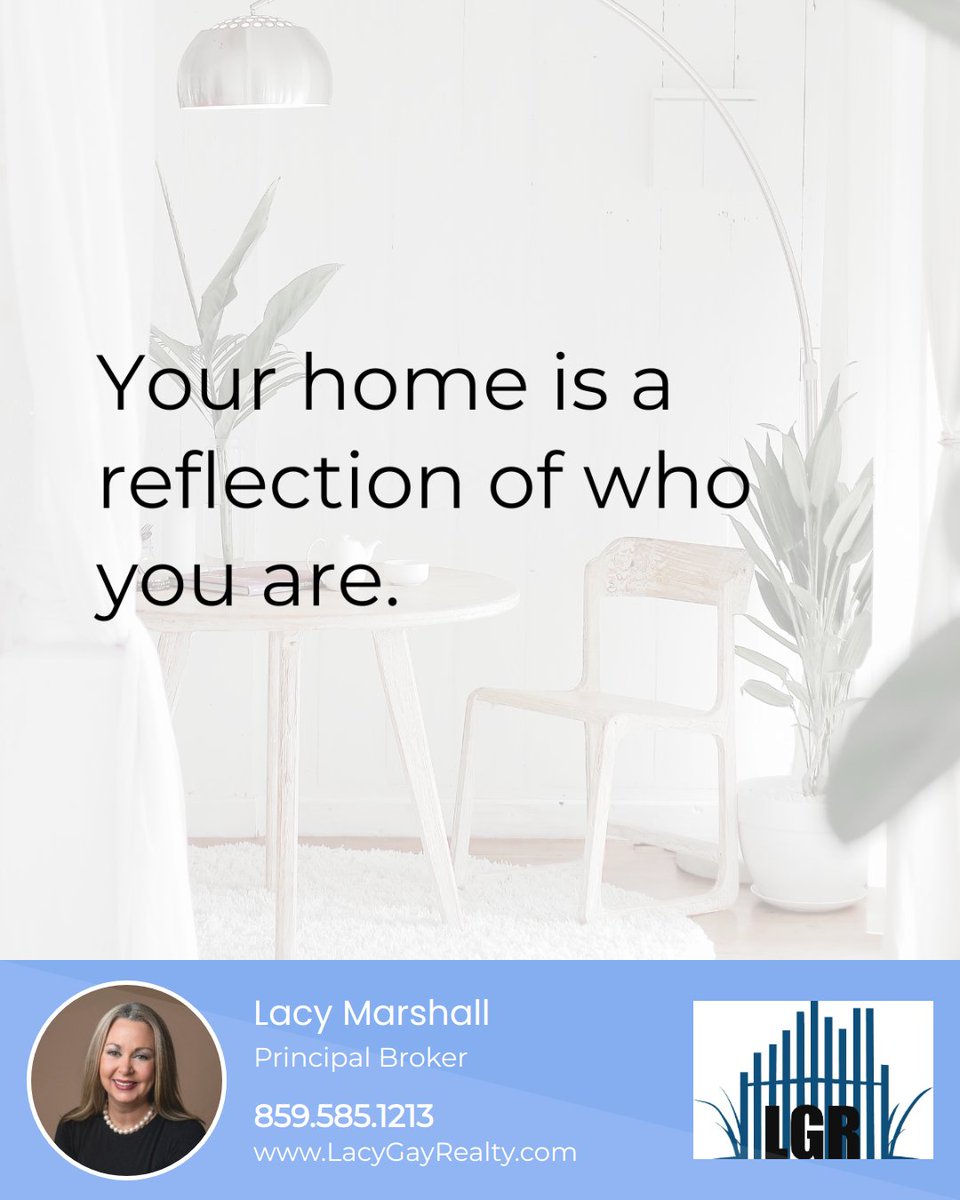 Your home mirrors your personality, from design to structure. Cherish it and give it the extra love it deserves. Let it reflect you! 🏡✨ 

#homesweethome #homeowners #reflection #personalstyle #loveyourhome #LGR #LacyGayRealty #HOMEOWNERSHIP #Mt.SterlingRealEstate