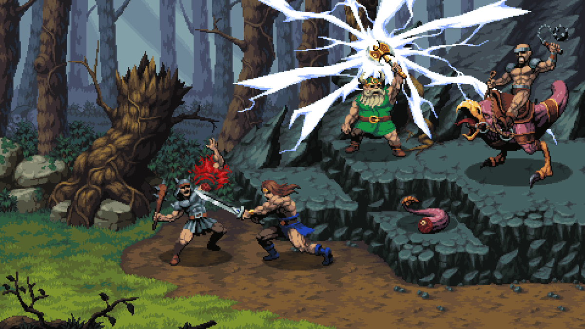 secretbaseSG's tweet photo. I wanted to pitch a new #goldenaxe to @SEGA, but they announced the 3D version in the making.

I commissioned @PixelRomi and work with him on an art direction that uses strong black shadow, similar to fantasy artist like Frank Frazetta and Boris Vallejo.

Design ideas in comments https://t.co/71EGPWSZ0K