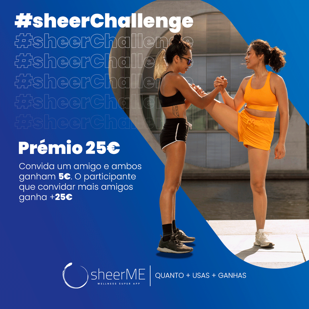 📣 Só este fim-de-semana, participa no nosso #sheerChallenge e habilita-te a ganhar 25€!💙 

Convida já👉sheerme.com/invite

Vê aqui em que posição estás na competição👉bit.ly/sheerchallenge…

*campanha válida até 7 de abril de 2024 às 23h59min