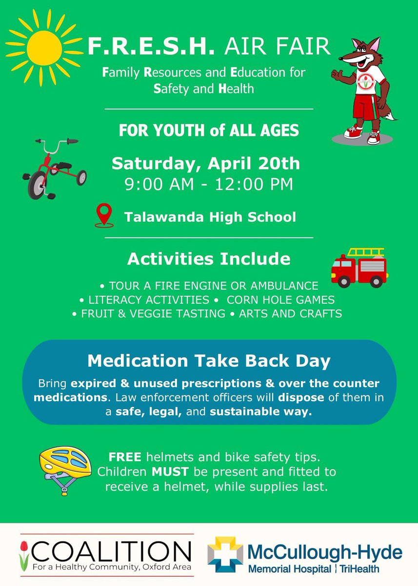 We’re SO excited for this event! We hope you’ll mark your calendars and join us for all the fun!☀️ We’d love for you to share this post to help reach other community members. 

#colitionforahealthycommunityoxfordarea #thsfamilyfirst #BuildingAHealthierCommunity