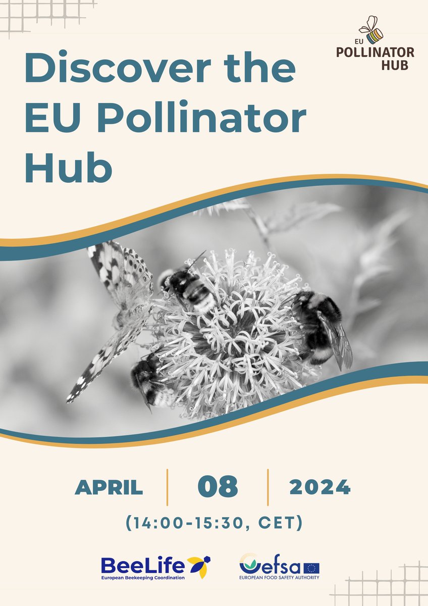 We invite all interested in pollinator data to the #EUPollinatorHub launch this Monday, April 8th. The event will provide an overview of the new platform, instructions on its use, and instructions on how to become a data provider.
More info &amp; link to join bee-life.eu/post/discover-…