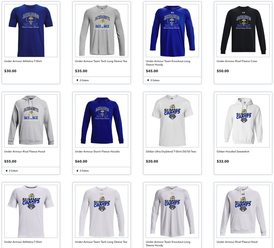 🚨 There’s still time to order Summit League Champs gear! The store closes at midnight Sunday, April 7. Shop » gojacks.co/SummitChamps24 #GoJacks 🐰