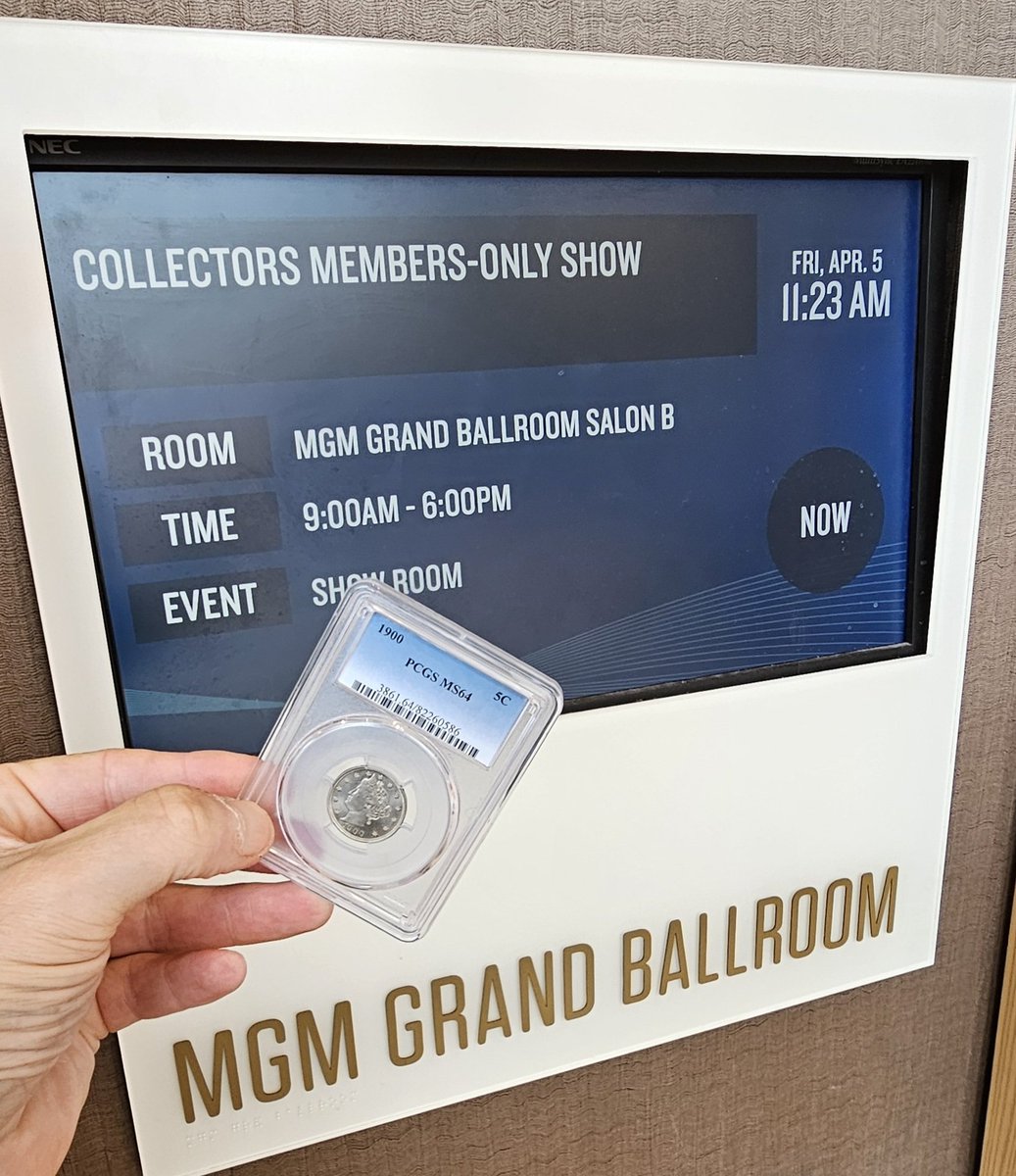 Chris_Roell's tweet image. The only #earthquake I felt was the great deal I got on buying my 1900 Liberty V Nickel at today's @PCGScoin Members Only Show in Oxon Hill, MD! 🤣 #coinshow #coins #pcgscoins