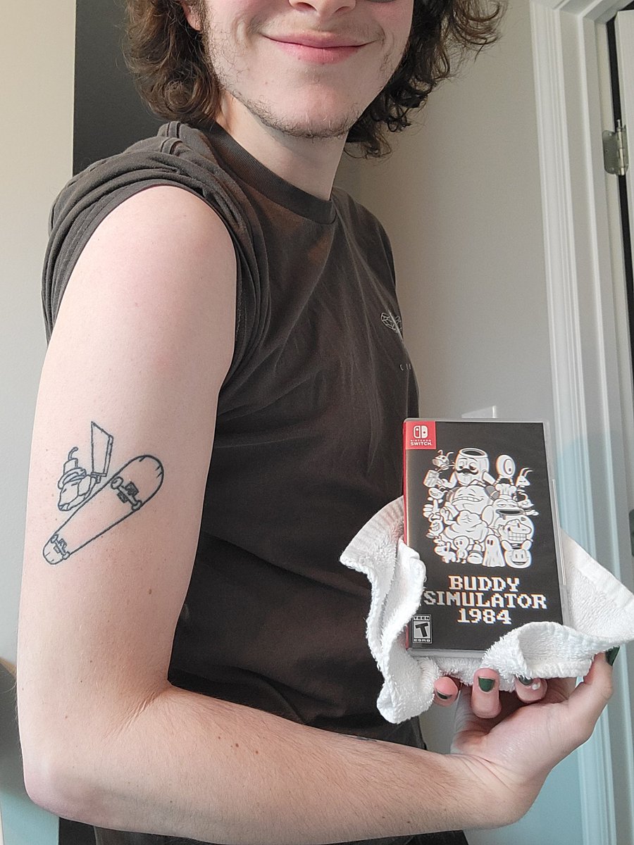 It's...a Switch copy of Buddy Simulator! 

Wow, I can't believe the time has finally come to hold my own video game in the palm of my hands. This is honestly a dream come true. I can't thank everyone enough for the love and support over the years to help make this dream a reality