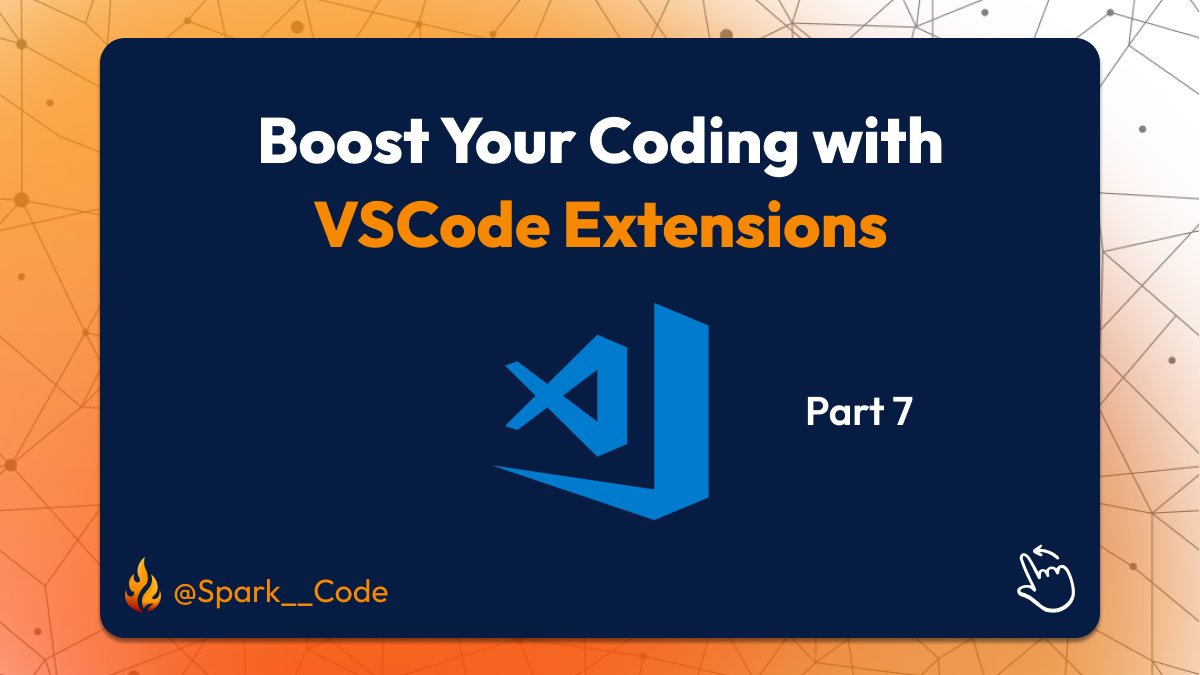 Spark__Code's tweet image. #vscode extensions you didn't know that can be really handy!
#Part 7

#SparkCode #tech #SoftwareDevelopment #WebsiteDevelopment #mobiledevelopmentcompany #SoftwareEngineering #DreamsComeTrue #creativity #GraphicDesign #programming #development #exciting #inspiration