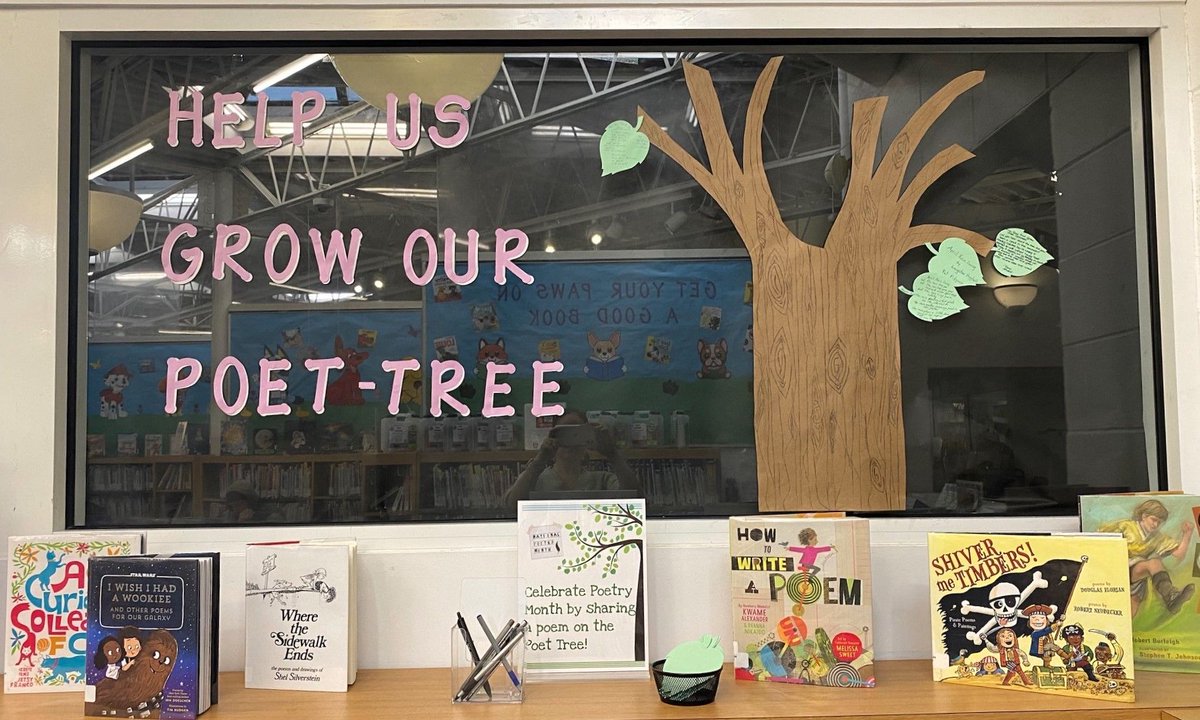 Celebrate National Poetry Month
Join us at the library to contribute to our Poet-Tree by sharing your favorite poem or crafting your own original piece!

#LoveYourLibrary #NorthShorePublicLibrary #NSPL #LibraryFun #LibraryPrograms #NationalPoetryMonth #LoveLibraries