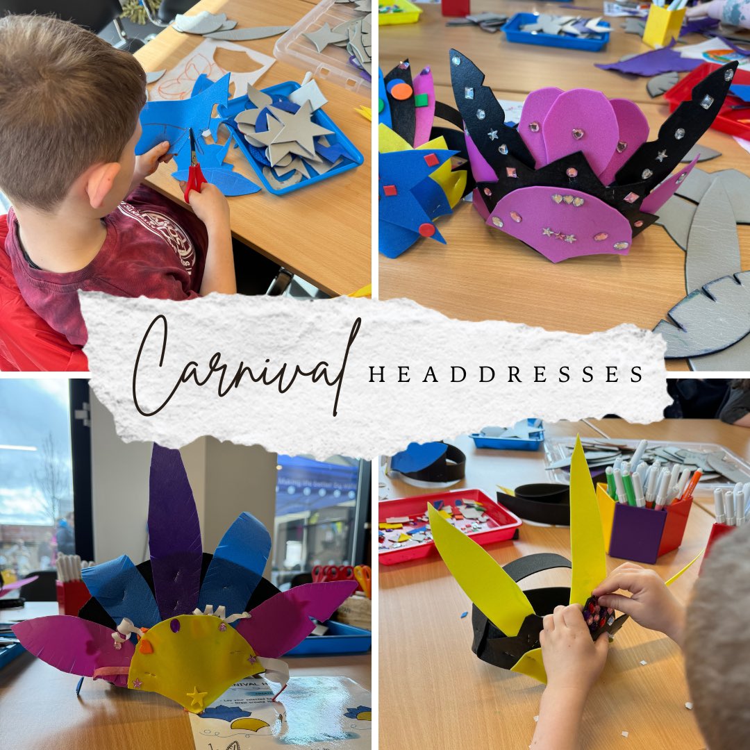 A great way to end the week, making Carnival Headdresses as part of @Middleport_ST6 amazing Easter #HAF Programme!

The room was full of colour today! From circus skills to open arts & crafts. Really grateful to have been a part of it! ❤️

#MiddleportMatters #EasterFun #Community