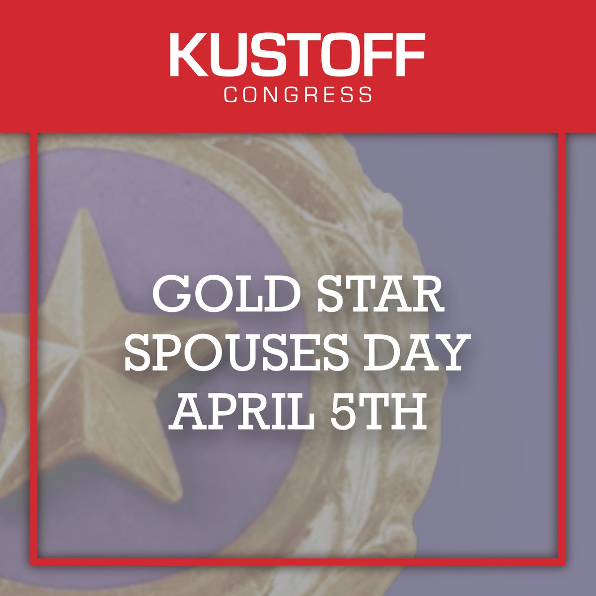 Today is Gold Star Spouses Day. We recognize the great sacrifice military spouses make, and pray for peace for those who have lost loved ones in service to our nation.