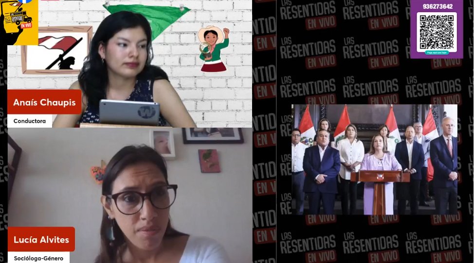 @gise_ortiz @LuciaAlvites #EnVivo en #LasResentidas hablamos con @LuciaAlvites acerca de golpe de Estado de #Fujimori el #5deabril y cómo es que el actual gobierno repite la historia: 'La dictadura de Dina Boluarte siempre quiere apelar al tema de género al rechazo de su gobierno. Este régimen ha violado…