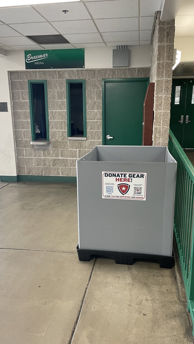 Spring cleaning is in full swing and many of our Minnesota parents are looking to clear out gear that no longer fits. We have bins scattered throughout the Twin Cities including this one at Braemar Arena. Find all locations at unitedheroesleague.org/donategear/ #UHL #GiveUHL