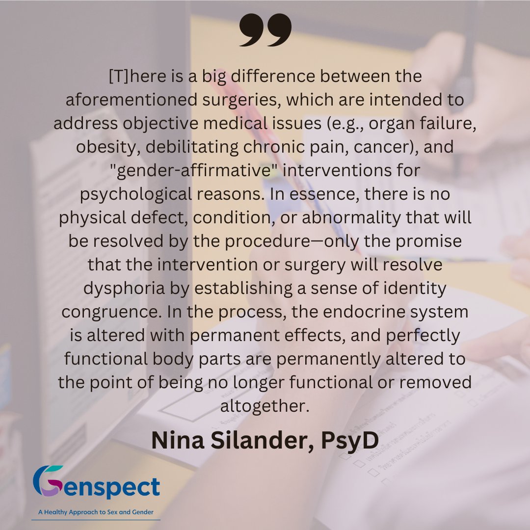 NEW on Genspect: Psychologist Nina Silander has written about the utter lack of medical ethics of activist gender clinicians, especially regarding informed consent. Full article: genspect.org/informed-conse… @APA @APApsychiatric @AmerMedicalAssn