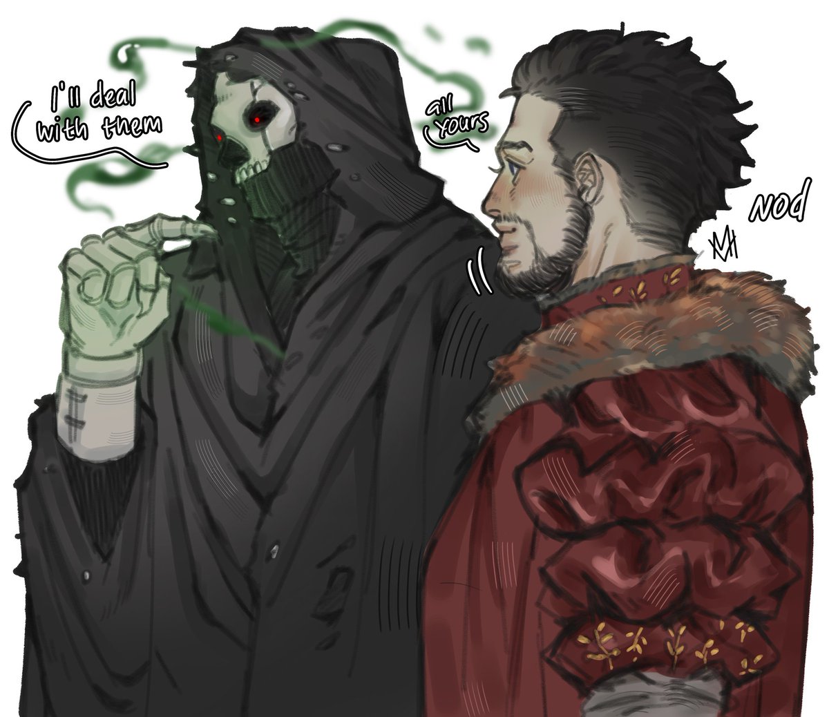 Ma_ixii's tweet image. Fantasy AU #Ghoap #GhostSoap 
Necromancer x Healer