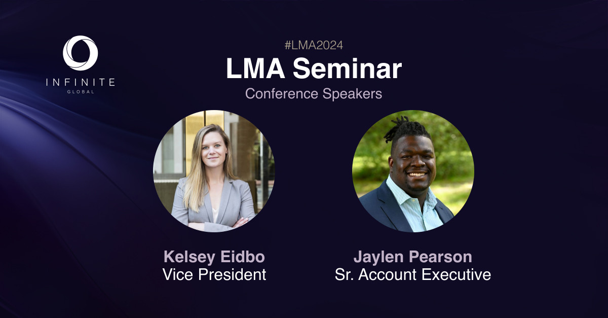 ⏰ #LMA2024 Panel Session Alert: 10:30 AM Today!

Join Kelsey Eidbo and Jaylen  Pearson as they team up with Lowenstein's Penny Paul and Finnegan's Zach French for an insightful discussion.

#LMAConference #legalmarketing #legalPR