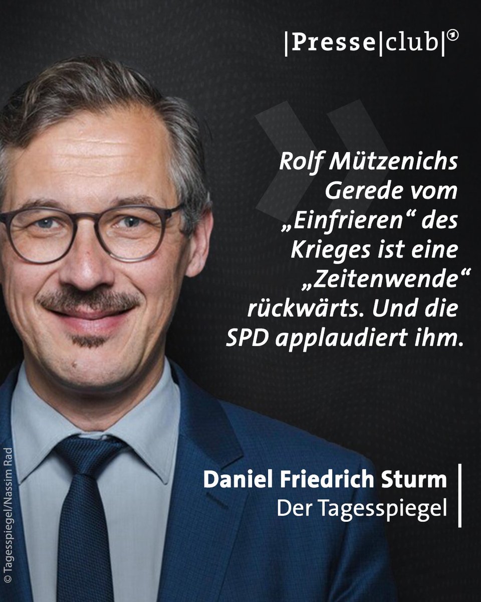 Unser Gast @SturmDaniel fragt sich: „Merkt die SPD nicht, dass etwas falsch läuft, wenn Linke, BSW und AfD ihrem Fraktionschef Mützenich applaudieren?“ Was meinen Sie? #presseclub