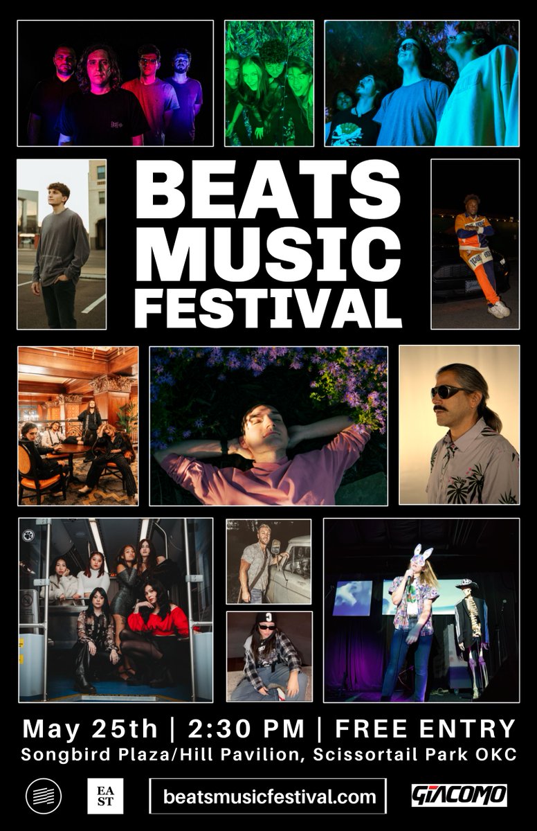 We can't wait to see the performing artists of BMF 2024 on the stage 📷 Beats Music Festival May 25, 2024 @ 2:30 PM Songbird Plaza/Hill Pavilion (Lower Scissortail Park) 1423 South Robinson Ave, Oklahoma City OK 73109 beatsmusicfestival.com #okcevents #okcfestival #okfestival