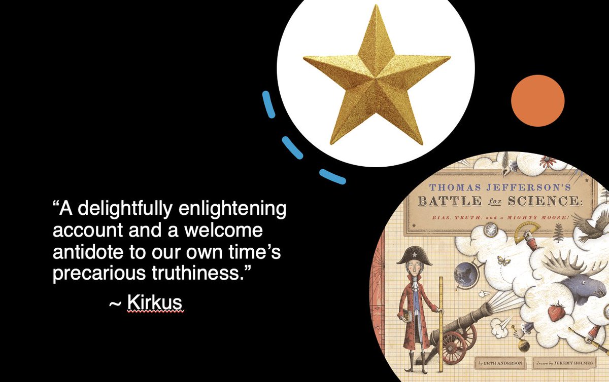 We're celebrating 🌟number two! Thank you @KirkusReviews! ❤️📚🥳 #scientificinquiry #misinformation #bias #thomasjefferson #mightymoose #UShistory @astrakidsbooks @ForGrowingMinds @SteamTeamBooks @SCBWIRockyMtn
