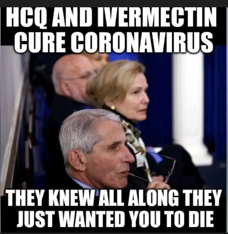 They both denied these two therapeutics worked for Covid. They both admitted that they recommended Covid protocols that they KNEW were not effective. 🤬 They lied & 17,000,000 & counting people died! Why have they not been charged with crimes against humanity? What about those…