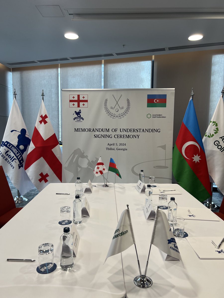 RaufKhalilov_'s tweet photo. Today we ⁦⁦⁦@Golf_Azerbaijan⁩ signed MOU with president of Georgian Golf federation Zaza Mikadze, for further development of golf in our countries and organizing future golf tournaments between our national teams 🇦🇿🤝🇬🇪
⛳️ https://t.co/s98x81NxH5
