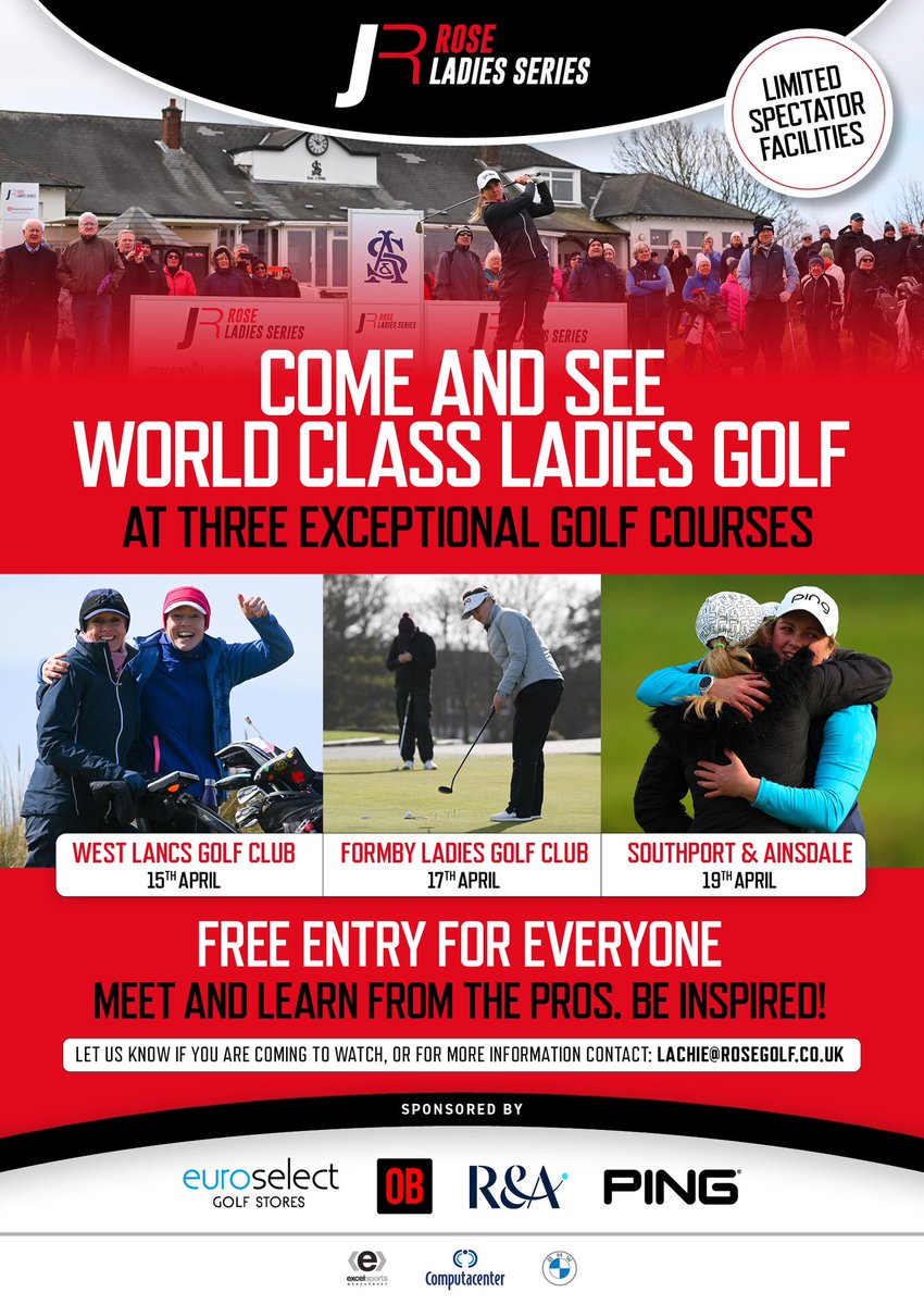 Not long until we play host to some of the best female professionals in the game! Come along and watch for free, all these great venues are also within a stone’s throw of railway stations!
