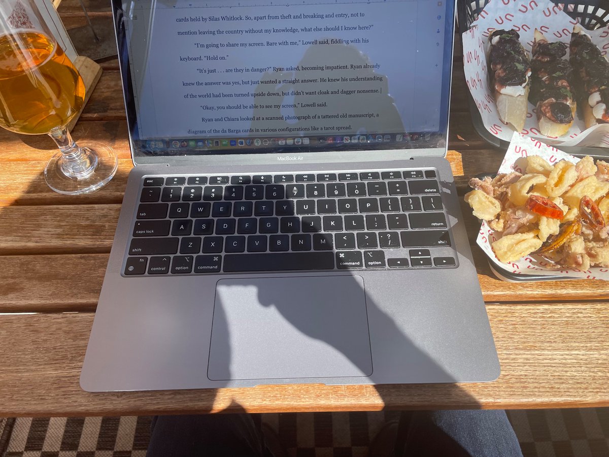 Barely 50 degrees and outdoor eating areas in Minneapolis are declaring it full blown spring. Shorts on the street abound. Word count fuel . . .
