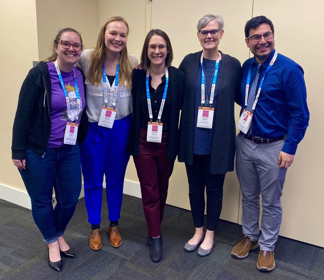 MandyRhae's tweet image. Finally back at #4C24 after a long absence due to covid times (and being at WRAB last year!), and one of the pure joys thus far has been reuniting with my former graduate colleagues and seeing us all out there doing the work ✨👊