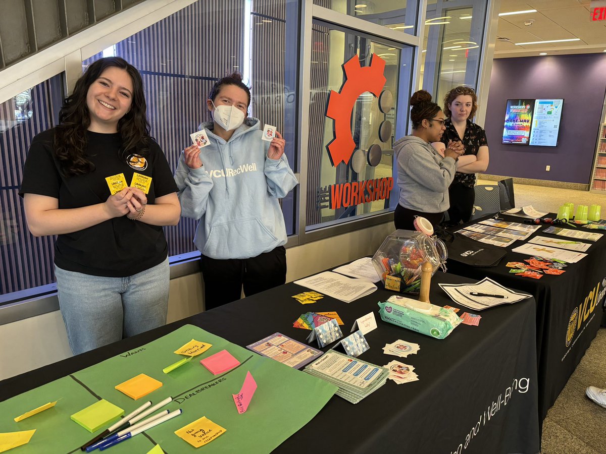 Public Health Student Association members are at Cabell Library today giving out free sexual wellness supplies and information for #NPHW. Stop by and see them until 1:30!
