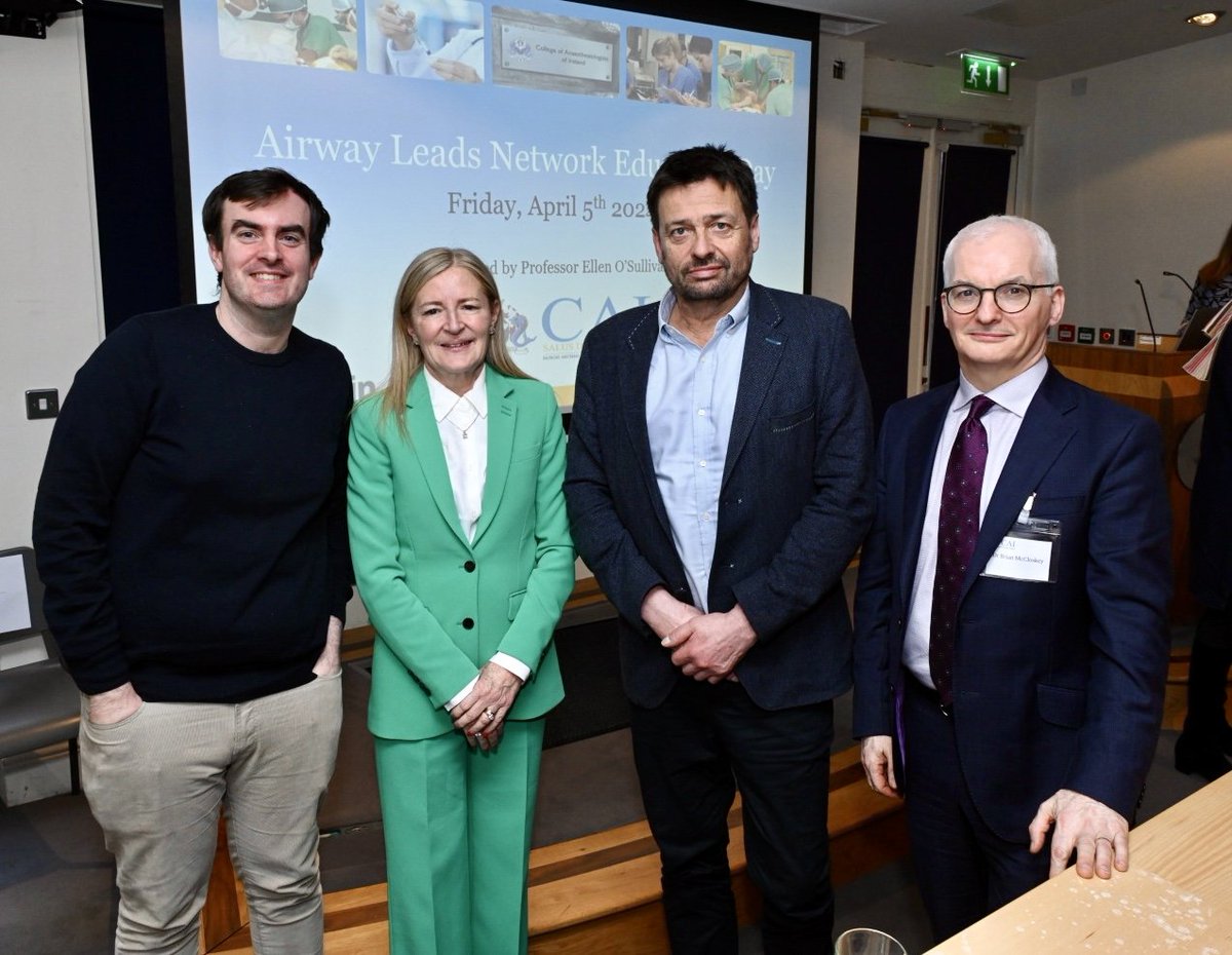 Thank you to our Session 5 speakers today at the Airway Leads Network Education Day; Dr. Craig Lyons, Prof Ellen O’Sullivan, Prof Tim Cook and Dr. Brian McCloskey.