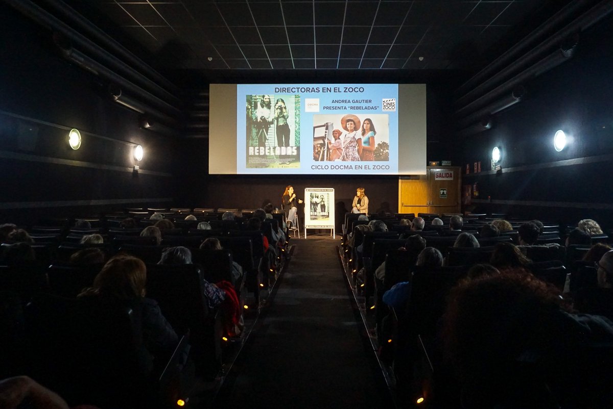cineszoco's tweet photo. Ayer tuvimos un nuevo pase del #CicloDocma en #CinesZoco con la proyección de #Rebeladas y un extraordinario coloquio con la codirectora #AndreaGautier moderado por @aruesgad @a_docma
Nuestro público quedó encantado con el evento.
#CZM #DirectorasenelZoco #Majadahonda #Docma https://t.co/wWhgfcuNqm