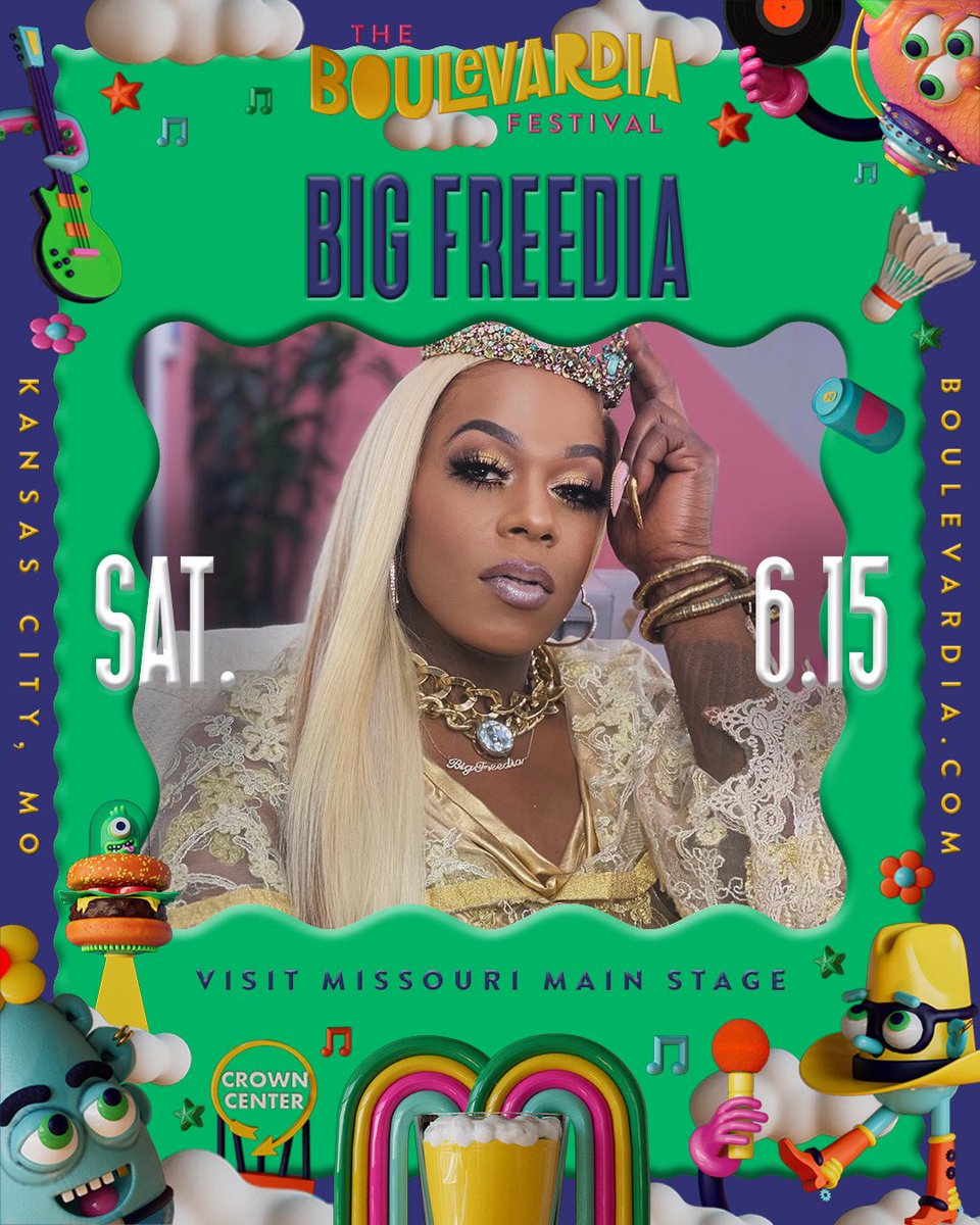 Performing Saturday night at Boulevardia — Big Freedia! Need we say more? Tickets available NOW at boulevardia.com/tickets. @bigfreedia @Boulevard_Beer @MammothLive