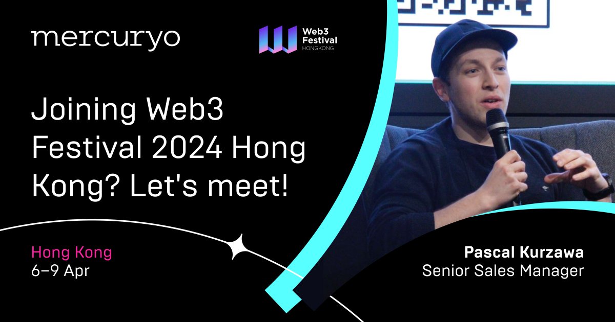 Countdown alert! Tomorrow's the big day as we jet off to Hong Kong 🚀 Joining the 50,000 dynamic members of the web3 community at Web3 Festival 2024? Meet @KurzawaPascal, our Senior Sales Manager. Connect for insights into how Mercuryo is leading user experiences in web3!