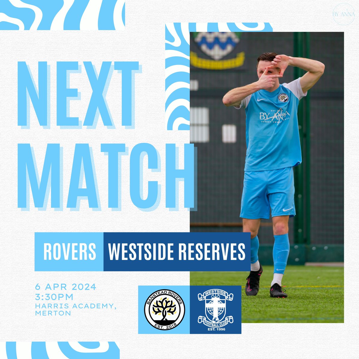Next up.. One. More. Win. 🤩🏆 📆 Saturday 6 April Ⓜ️ @ssecleague 🆚 @WestsideFc_ ⏰ 3:30PM 📍 Harris Academy Merton, CR4 1BP Get down & support the #Rovers, we’re going to need you 👀 #UTR